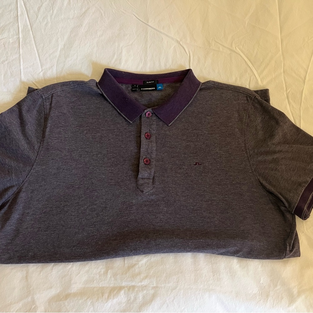 Eggplant J. Lindeberg slim fit polo. Men’s M.